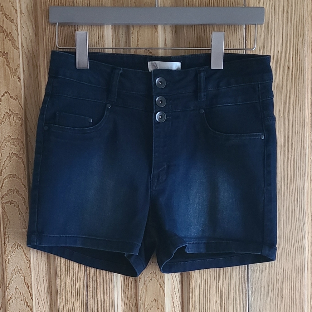 Demin dark washed shorts